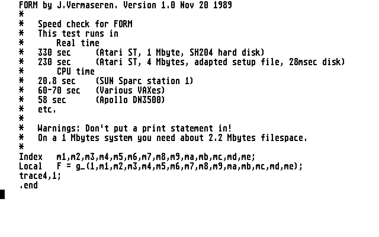 Form atari screenshot